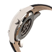 Load image into Gallery viewer, Heritor Automatic Daniels Semi-Skeleton Leather-Band Watch - Silver/Black - HERHR7403