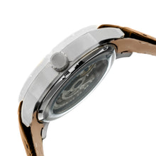 Load image into Gallery viewer, Heritor Automatic Ryder Skeleton Leather-Band Watch - Brown/White - HERHR4603