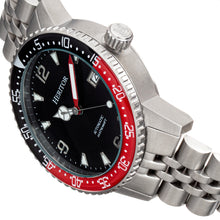 Load image into Gallery viewer, Heritor Automatic Dominic Bracelet Watch w/Date - Black&Red/Black - HERHR9804