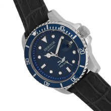 Load image into Gallery viewer, Heritor Automatic Lucius Leather-Band Watch w/Date - Silver/Blue - HERHR7809