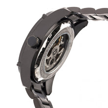 Load image into Gallery viewer, Heritor Automatic Daniels Semi-Skeleton Bracelet Watch - Black - HERHR7402