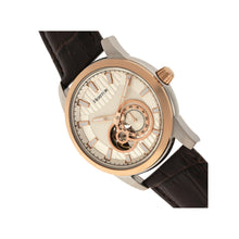 Load image into Gallery viewer, Heritor Automatic Davidson Semi-Skeleton Leather-Band Watch - Rose Gold/Silver - HERHR8003
