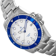 Load image into Gallery viewer, Heritor Automatic Luciano Bracelet Watch w/Date - Blue/White - HERHS1503