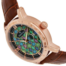 Load image into Gallery viewer, Heritor Automatic Protégé Leather-Band Watch w/Date - Rose Gold/Brown - HERHS2905
