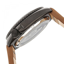 Load image into Gallery viewer, Heritor Automatic Morrison Leather-Band Watch w/Date - Black/Camel - HERHR7608