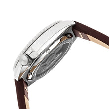 Load image into Gallery viewer, Heritor Automatic Morrison Leather-Band Watch w/Date - Maroon/Silver - HERHR7604