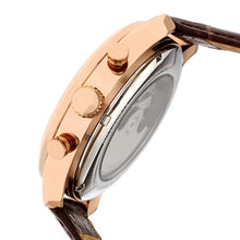 Load image into Gallery viewer, Heritor Automatic Benedict Leather-Band Watch w/ Day/Date - Rose Gold/Silver - HERHR6804