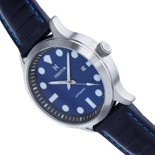 Load image into Gallery viewer, Heritor Automatic Bradford Leather-Band Watch w/Date - Blue & Black - HERHS1109