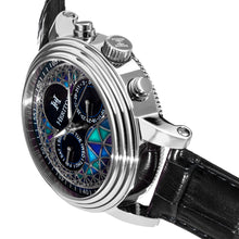 Load image into Gallery viewer, Heritor Automatic Legacy Leather-Band Watch w/Day/Date - Silver/Black - HERHR9701