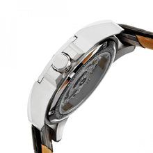 Load image into Gallery viewer, Heritor Automatic Armstrong Skeleton Leather-Band Watch - Silver/Black - HERHR3402