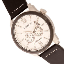Load image into Gallery viewer, Heritor Automatic Wellington Leather-Band Watch - Black/White - HERHR8203
