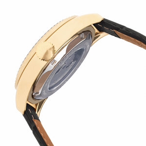 Heritor Automatic Barnes Leather-Band Watch w/Date - Gold/Black - HERHR7104
