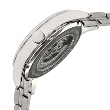 Load image into Gallery viewer, Heritor Automatic Crew Semi-Skeleton Bracelet Watch - Silver/Black - HERHR7002
