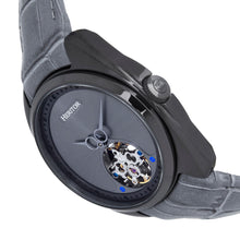 Load image into Gallery viewer, Heritor Automatic Roman Semi-Skeleton Leather-Band Watch - Gunmetal/Gray - HERHS2206
