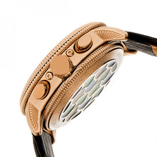 Load image into Gallery viewer, Heritor Automatic Aura Men's Semi-Skeleton Leather-Band Watch - Rose Gold/Black - HERHR3503