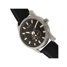 Load image into Gallery viewer, Heritor Automatic Davidson Semi-Skeleton Leather-Band Watch - Silver/Black - HERHR8002