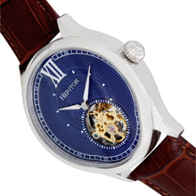 Load image into Gallery viewer, Heritor Automatic Hayward Semi-Skeleton Leather-Band Watch - Silver/Navy - HERHR9403
