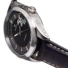 Load image into Gallery viewer, Heritor Automatic Ashton Leather-Band Watch w/Date - Black - HERHS1403