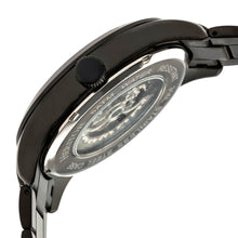 Load image into Gallery viewer, Heritor Automatic Crew Semi-Skeleton Bracelet Watch - Black/Charcoal - HERHR7009