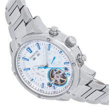 Load image into Gallery viewer, Heritor Automatic Wilhelm Semi-Skeleton Bracelet Watch w/Day/Date - Silver - HERHS2101