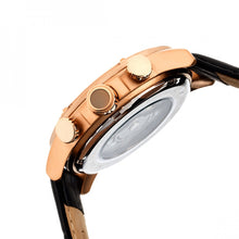 Load image into Gallery viewer, Heritor Automatic Kinser Leather-Band Watch w/Day/Date - Rose Gold/Black - HERHR2606