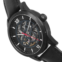 Load image into Gallery viewer, Heritor Automatic Jonas Leather-Band Skeleton Watch - Black - HERHR9506