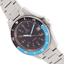 Load image into Gallery viewer, Heritor Automatic Calder Bracelet Watch w/Date - Silver/Black-Blue - HERHS2804