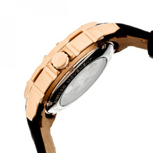 Load image into Gallery viewer, Heritor Automatic Conrad Skeleton Leather-Band Watch - Rose Gold/Black - HERHR2506
