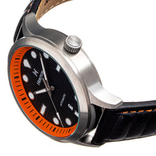 Load image into Gallery viewer, Heritor Automatic Bradford Leather-Band Watch w/Date - Black &amp; Orange - HERHS1105
