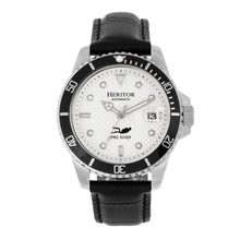 Load image into Gallery viewer, Heritor Automatic Lucius Leather-Band Watch w/Date - Silver/White - HERHR7806
