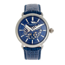 Load image into Gallery viewer, Heritor Automatic Mattias Leather-Band Watch w/Date - Silver/Blue  - HERHR8403