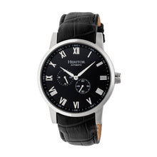 Load image into Gallery viewer, Heritor Automatic Romulus Leather-Band Watch - Silver/Black - HERHR6404
