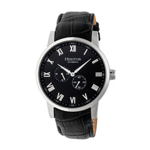 Load image into Gallery viewer, Heritor Automatic Romulus Leather-Band Watch - Silver/Black - HERHR6404
