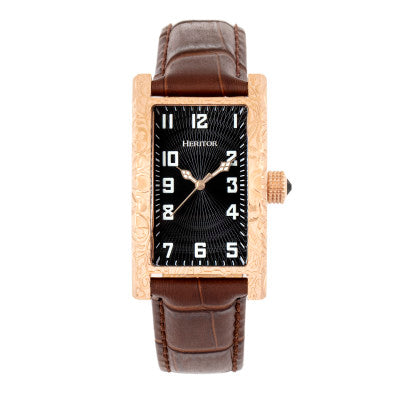 Heritor Automatic Jefferson Leather-Band Watch - HERHR8803