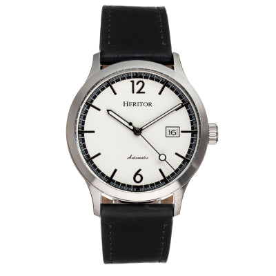 Heritor Automatic Becker Leather-Band Watch w/Date - HERHR9601