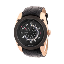 Load image into Gallery viewer, Heritor Automatic Daniels Semi-Skeleton Leather-Band Watch - Rose Gold/Black - HERHR7406
