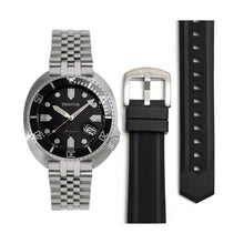 Load image into Gallery viewer, Heritor Automatic Matador Box Set with Interchangable Bands and Date Display - Black/Silver - HERHR9301
