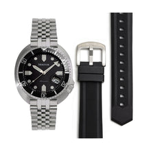 Load image into Gallery viewer, Heritor Automatic Matador Box Set with Interchangable Bands and Date Display - Black/Silver - HERHR9301