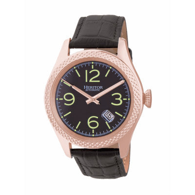 Heritor Automatic Barnes Leather-Band Watch w/Date - HERHR7106