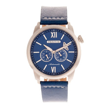 Load image into Gallery viewer, Heritor Automatic Wellington Leather-Band Watch - Silver/Blue - HERHR8202