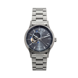 Heritor Automatic Oscar Semi-Skeleton Bracelet Watch - Grey/Silver - HERHS1008