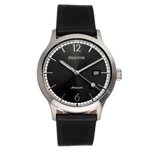 Load image into Gallery viewer, Heritor Automatic Becker Leather-Band Watch w/Date - Silver/Black - HERHR9603