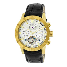 Load image into Gallery viewer, Heritor Automatic Hannibal Semi-Skeleton Leather-Band Watch - Gold/Silver - HERHR4103
