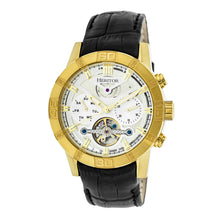 Load image into Gallery viewer, Heritor Automatic Hannibal Semi-Skeleton Leather-Band Watch - Gold/Silver - HERHR4103