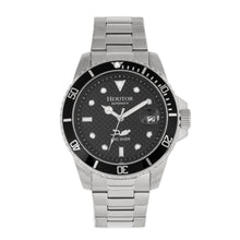 Load image into Gallery viewer, Heritor Automatic Lucius Bracelet Watch w/Date - Silver/Black - HERHR7802