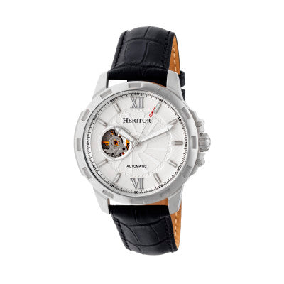 Heritor Automatic Bonavento Semi-Skeleton Leather-Band Watch - HERHR5601