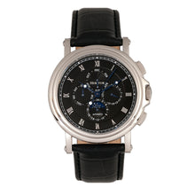 Load image into Gallery viewer, Heritor Automatic Kingsley Leather-Band Watch w/Day/Date - Silver/Black - HERHR4808