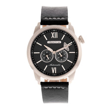 Load image into Gallery viewer, Heritor Automatic Wellington Leather-Band Watch - Silver/Black - HERHR8201