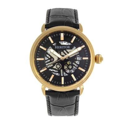 Heritor Automatic Mattias Leather-Band Watch w/Date - HERHR8404