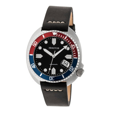 Heritor Automatic Morrison Leather-Band Watch w/Date - HERHR7603